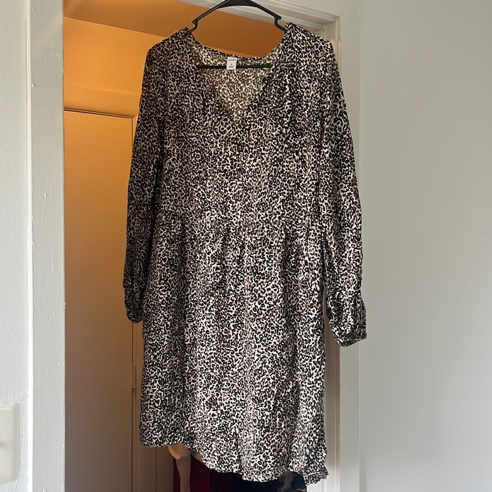 Cheetah print casual dress